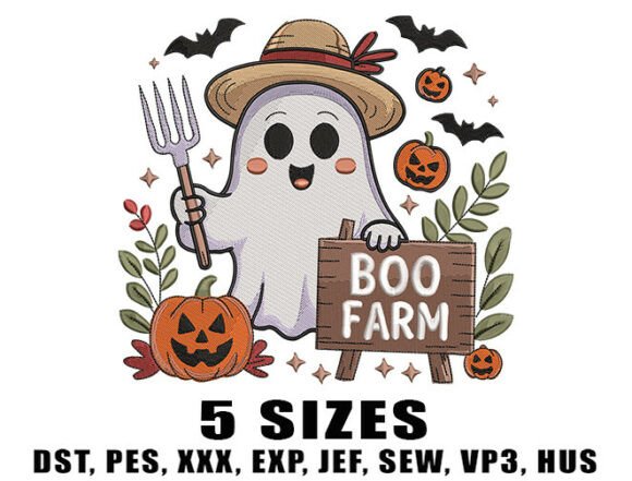 Boo Farm Embroidery Designs