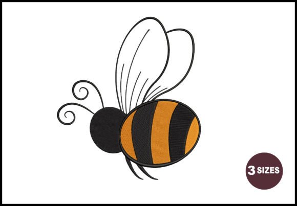 Cute Bumblebee Embroidery