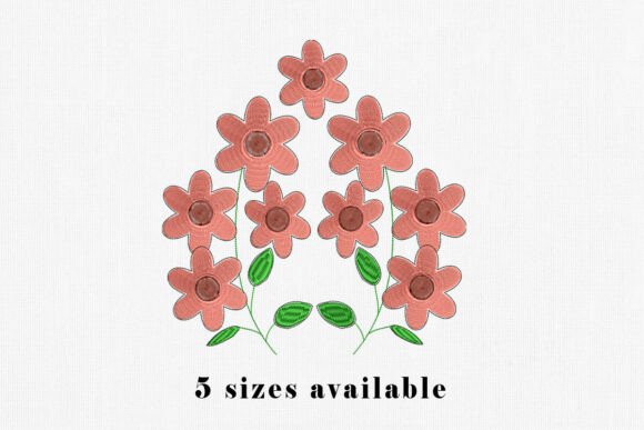 Cute Floral Embroidery Design