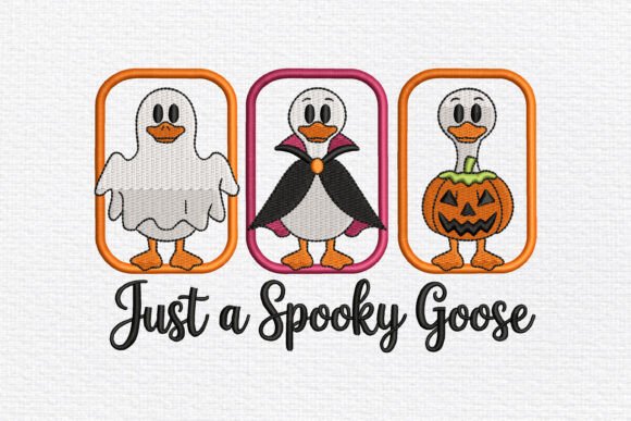 Halloween Spooky Goose Embroidery