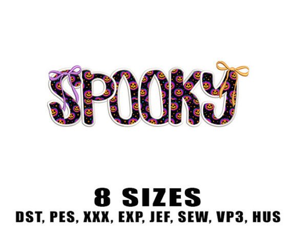 Spooky Cute Embroidery Design