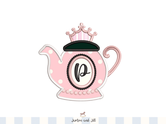 Tea Pot Machine Embroidery Design