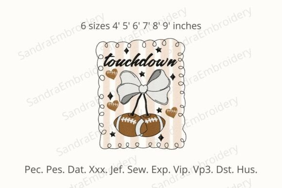 Touchdown Season Embroidery Design