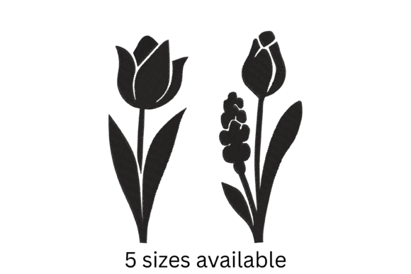 Tulip Floral Embroidery Design